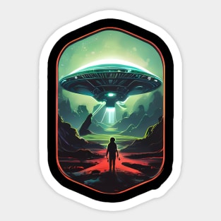 Alien encounter Sticker